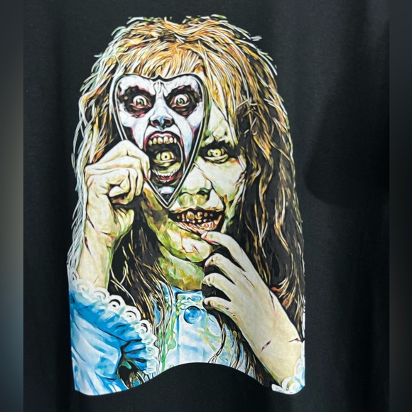Insane Horror Exorcist Big Print Shirt - Picture 2 of 2